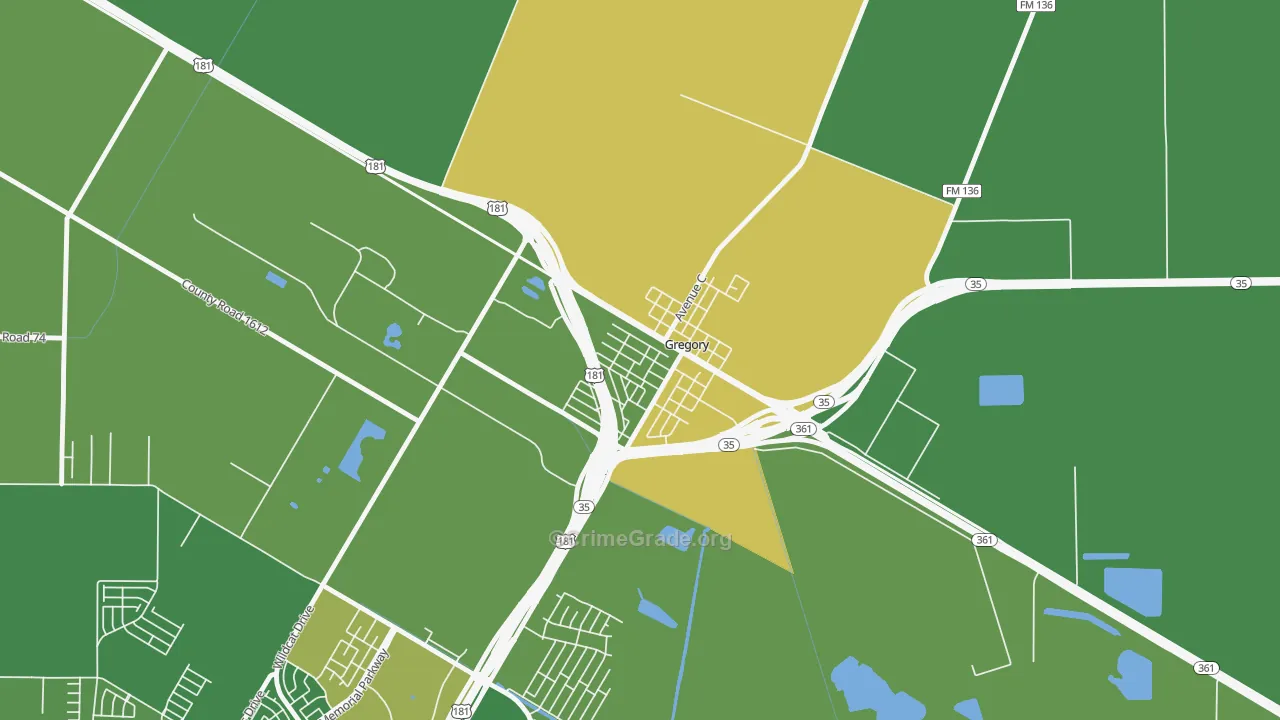 78359, TX Map of Drug-Related Crime Rates