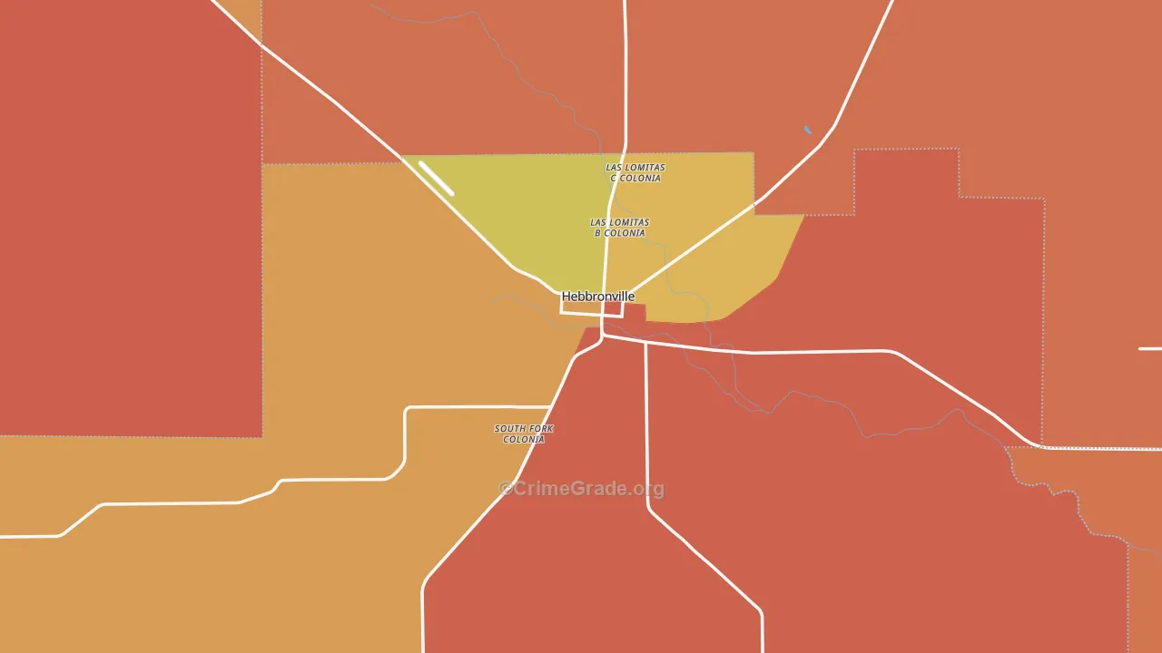 78361, TX Map of Drug-Related Crime Rates