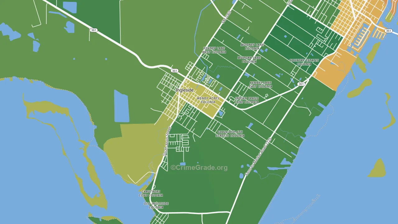 78362, TX Map of Drug-Related Crime Rates