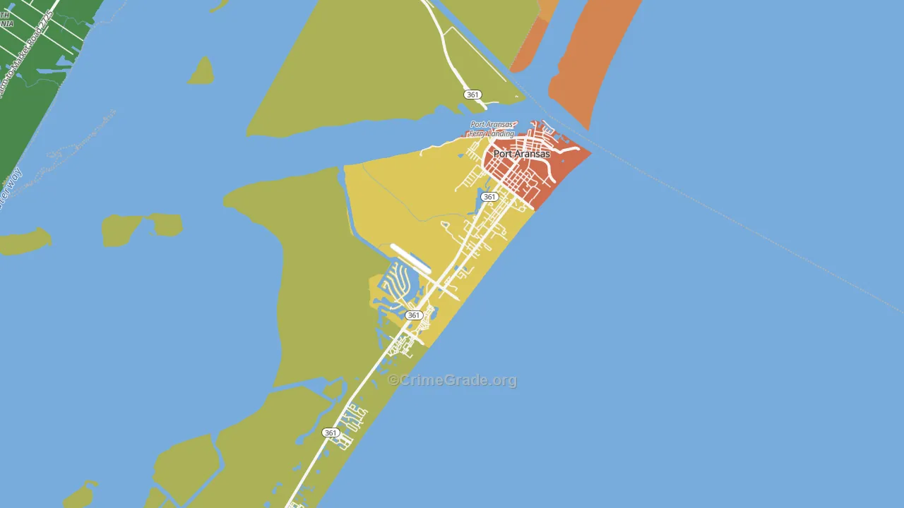 78373, TX Map of Drug-Related Crime Rates