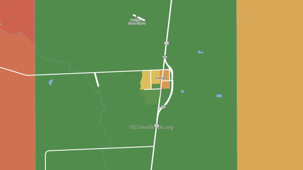 78375, TX Map of Drug-Related Crime Rates