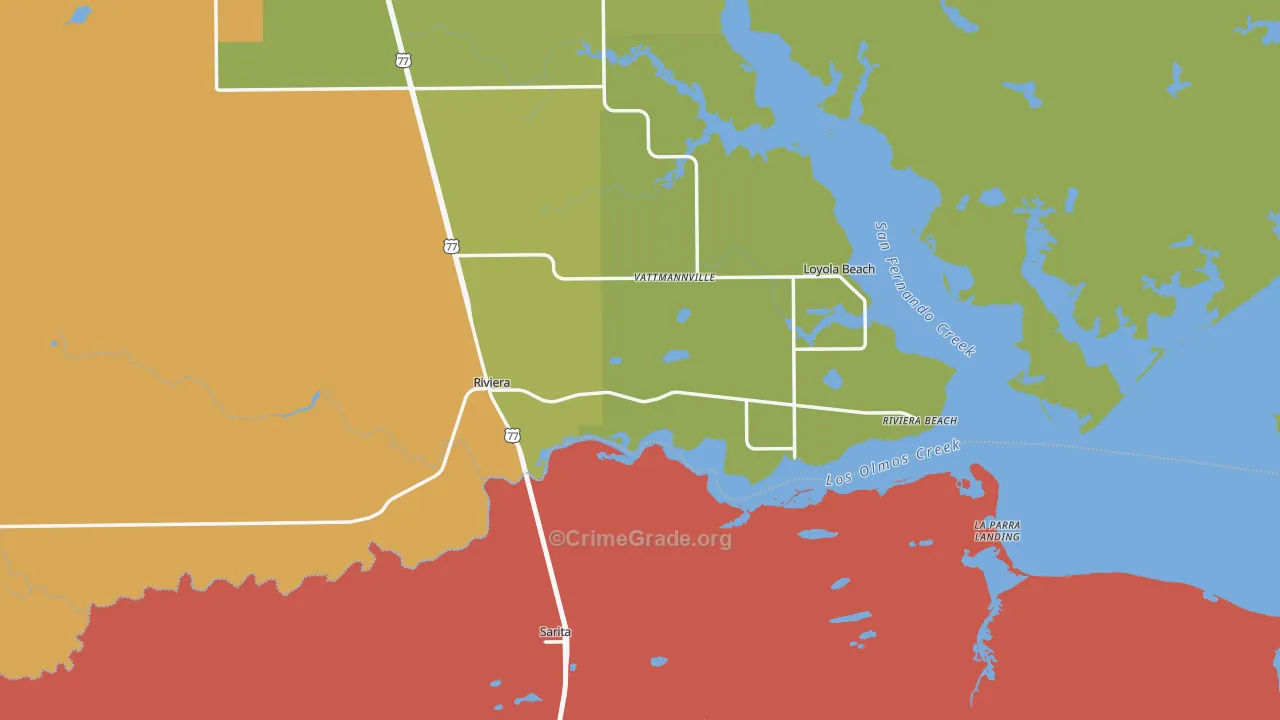78379, TX Map of Drug-Related Crime Rates