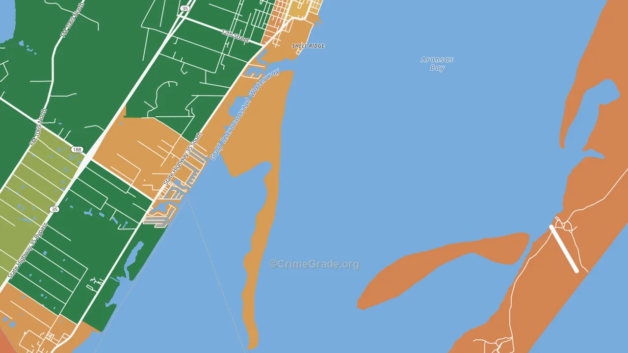 78381, TX Map of Drug-Related Crime Rates