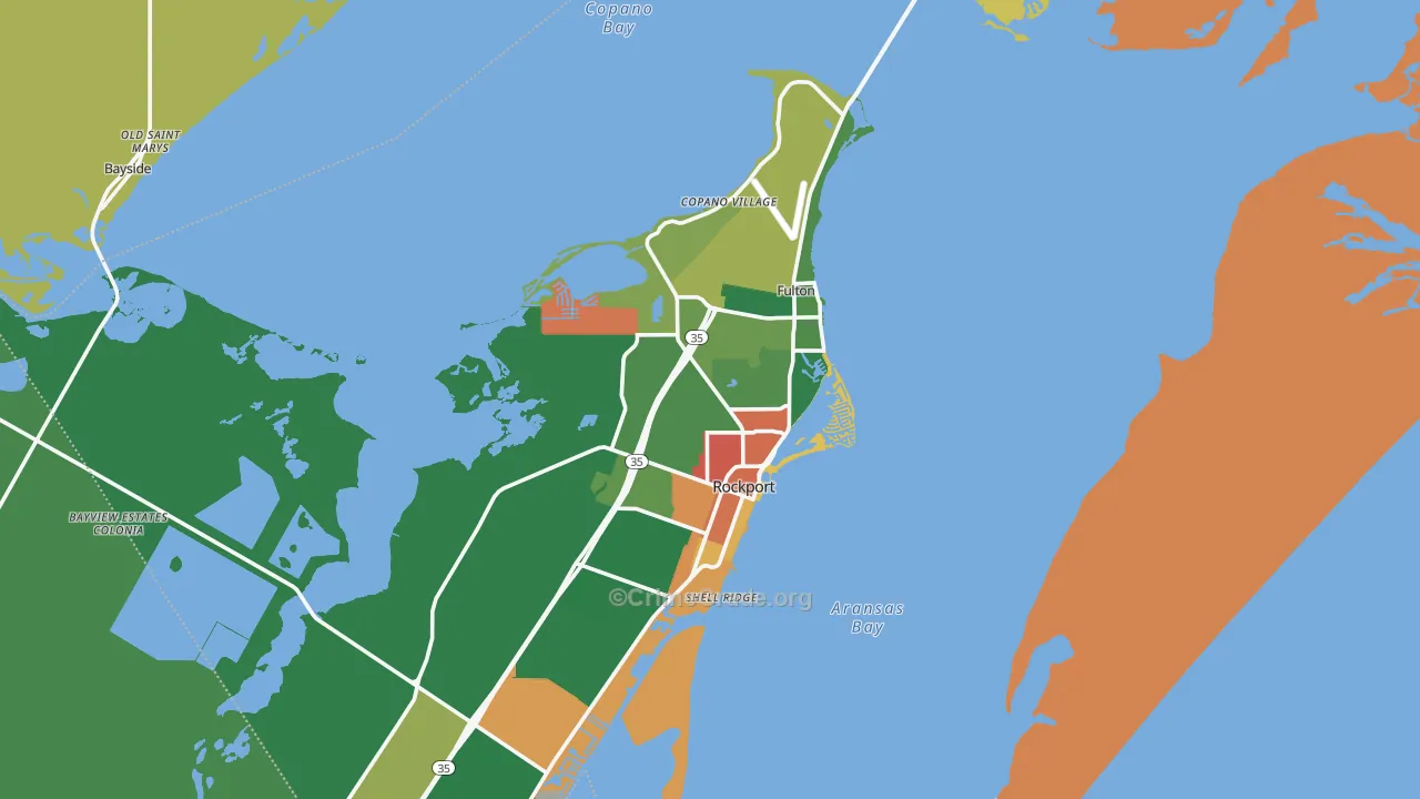 78382, TX Map of Drug-Related Crime Rates