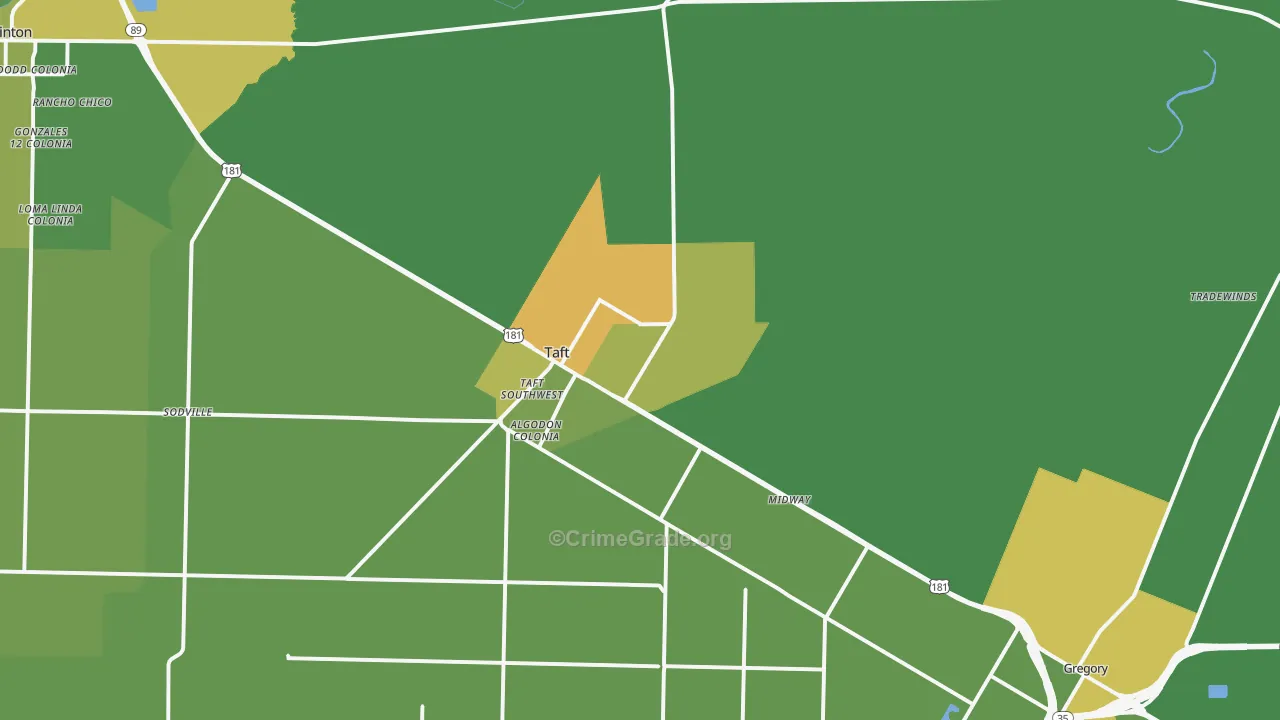 78390, TX Map of Drug-Related Crime Rates