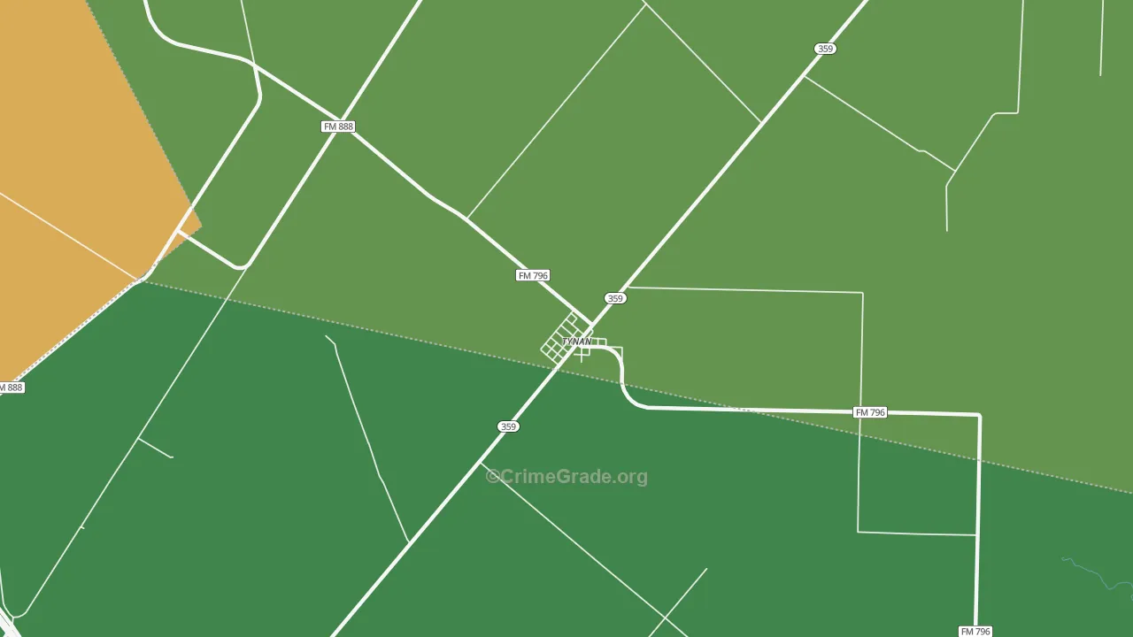 78391, TX Map of Drug-Related Crime Rates