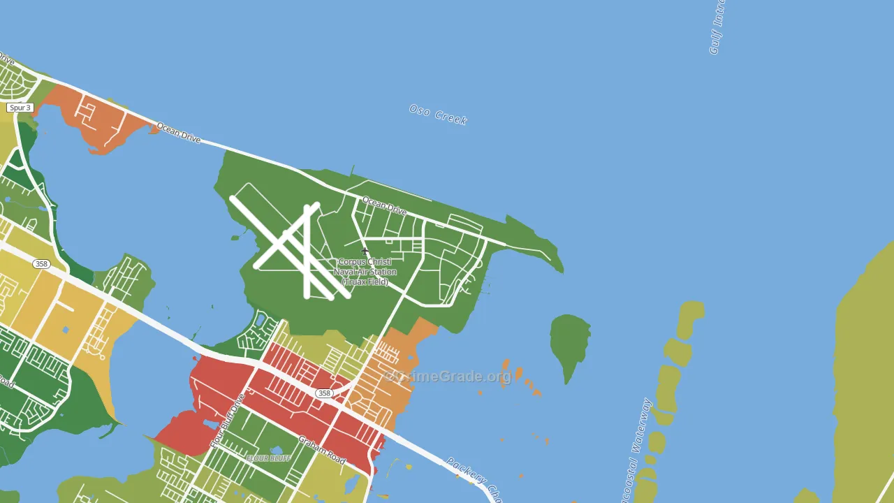 78419, TX Map of Drug-Related Crime Rates