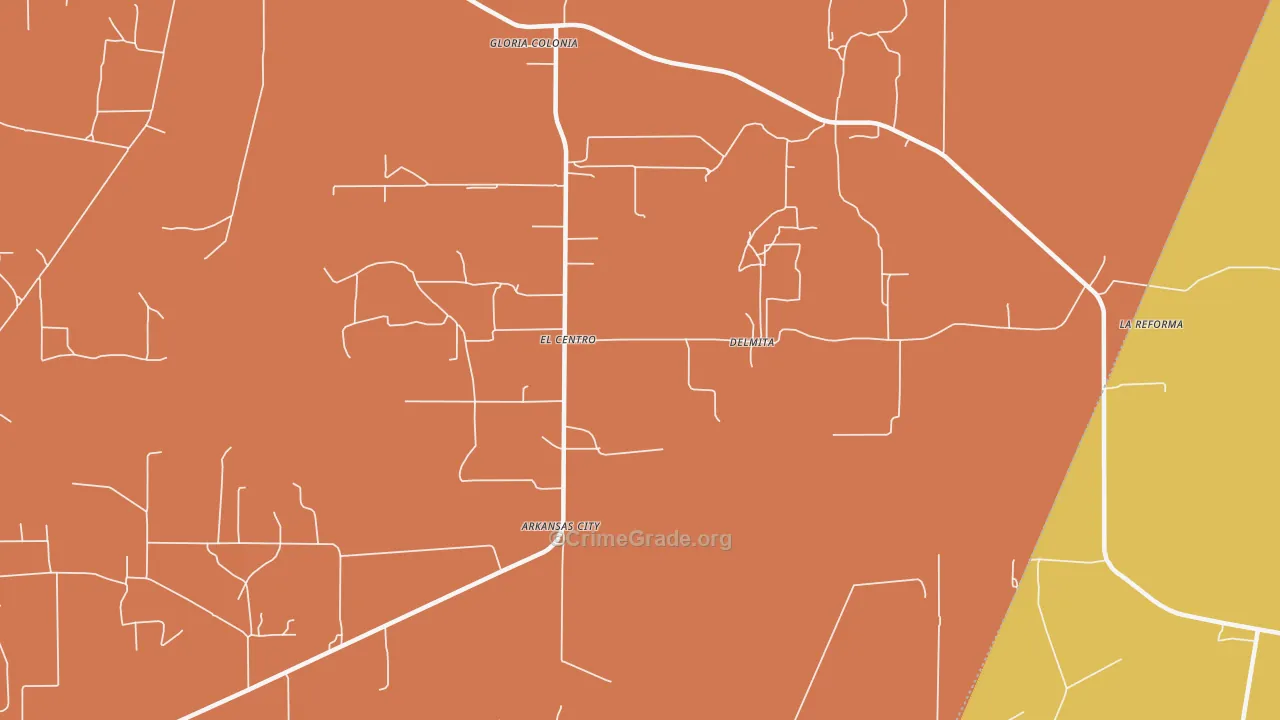 78536, TX Map of Drug-Related Crime Rates