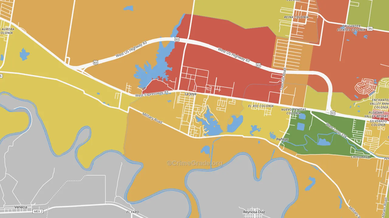 78560, TX Map of Drug-Related Crime Rates