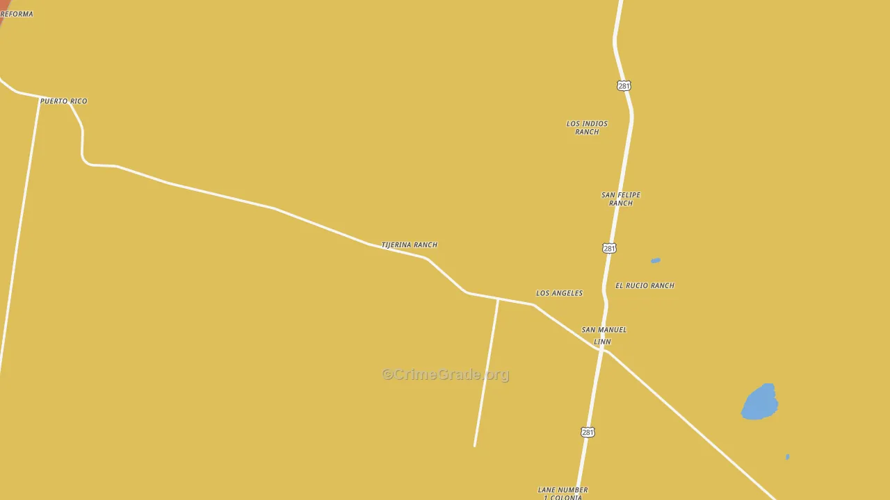78563, TX Map of Drug-Related Crime Rates