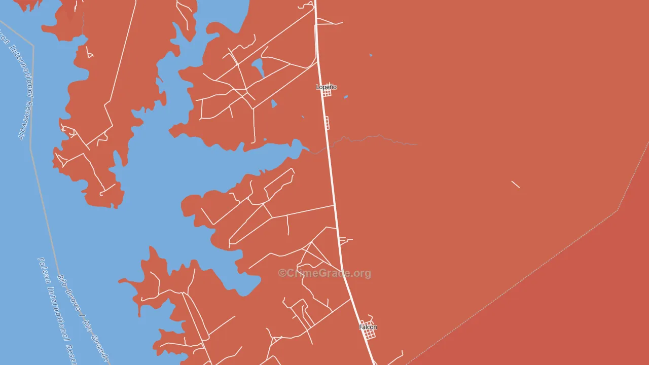 78564, TX Map of Drug-Related Crime Rates