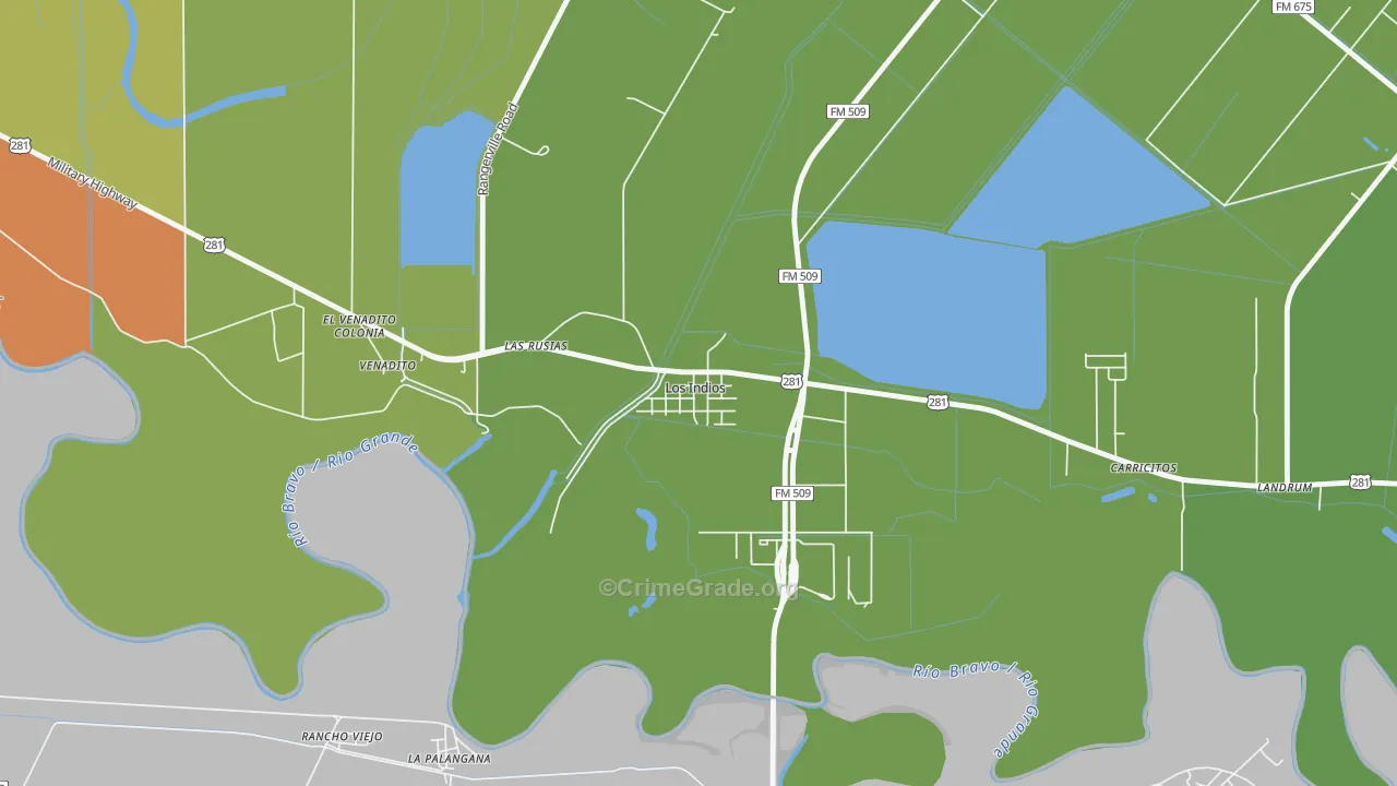 78567, TX Map of Drug-Related Crime Rates