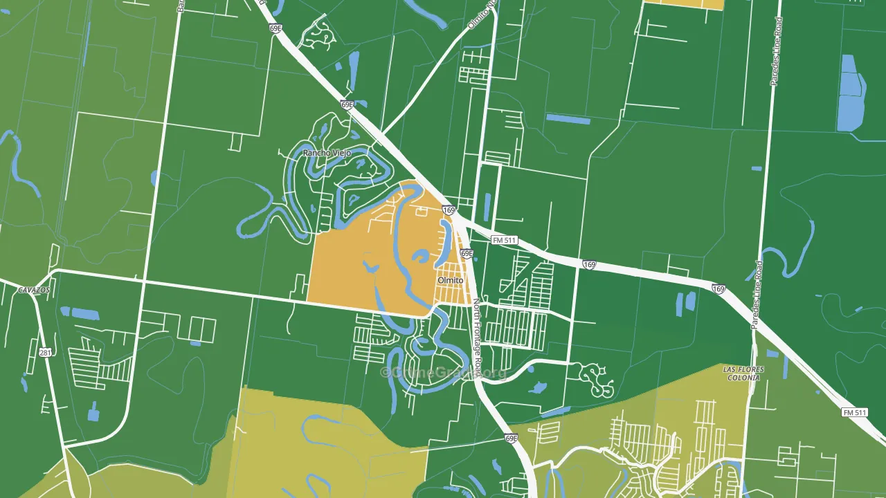 78575, TX Map of Drug-Related Crime Rates