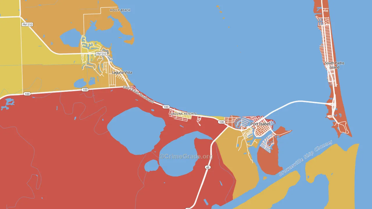78578, TX Map of Drug-Related Crime Rates