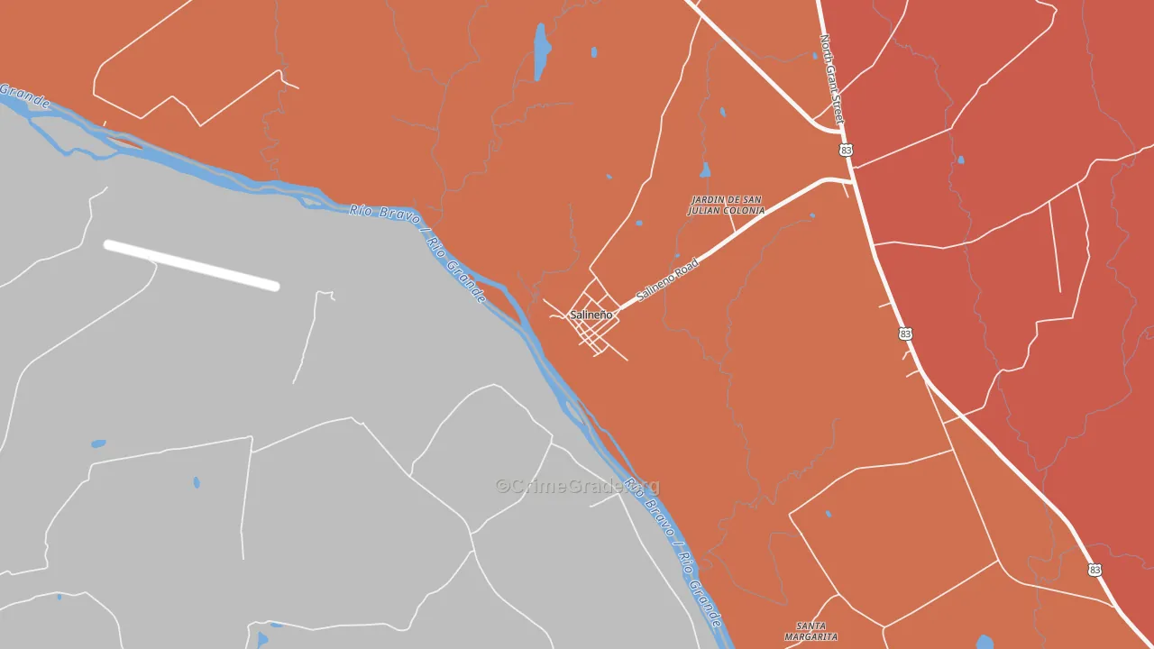 78585, TX Map of Drug-Related Crime Rates