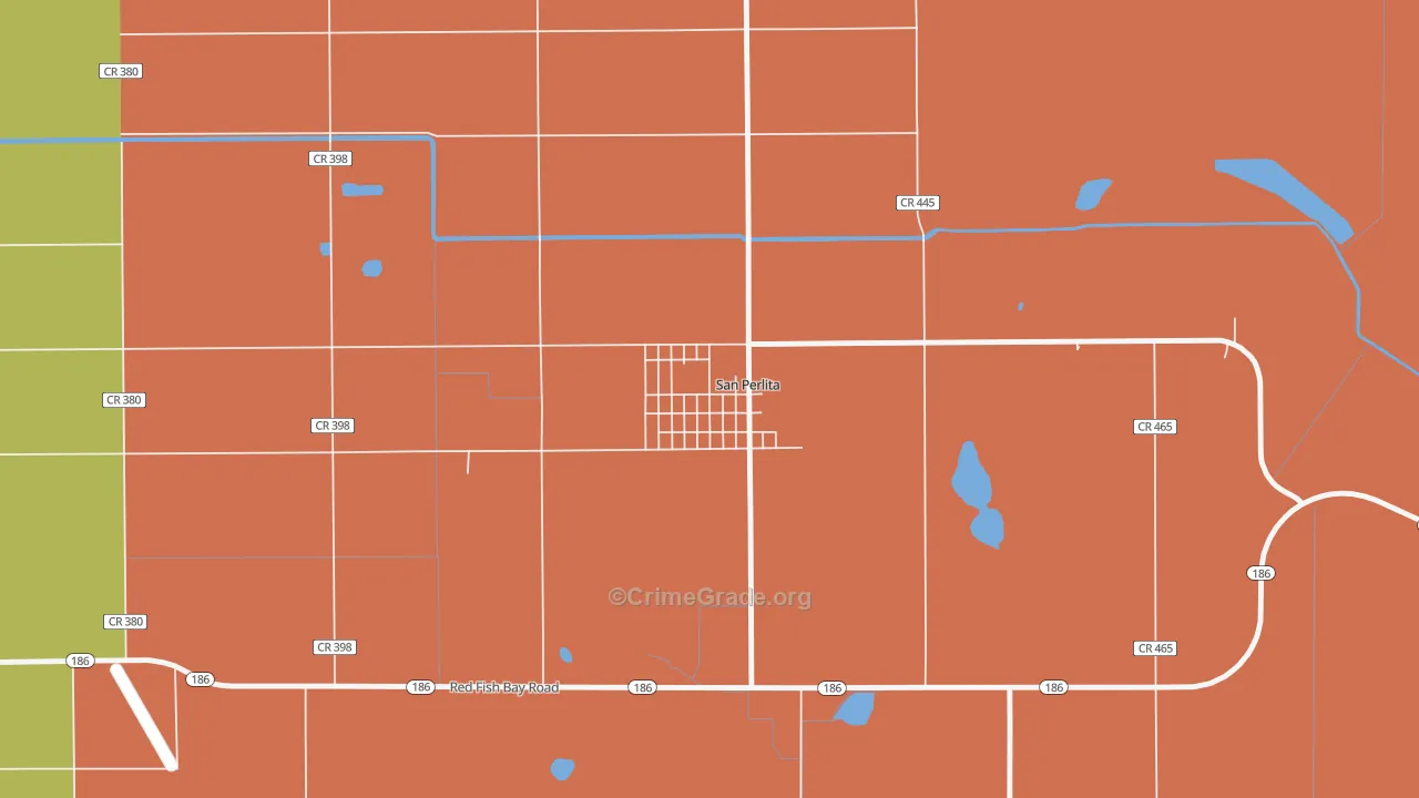 78590, TX Map of Drug-Related Crime Rates