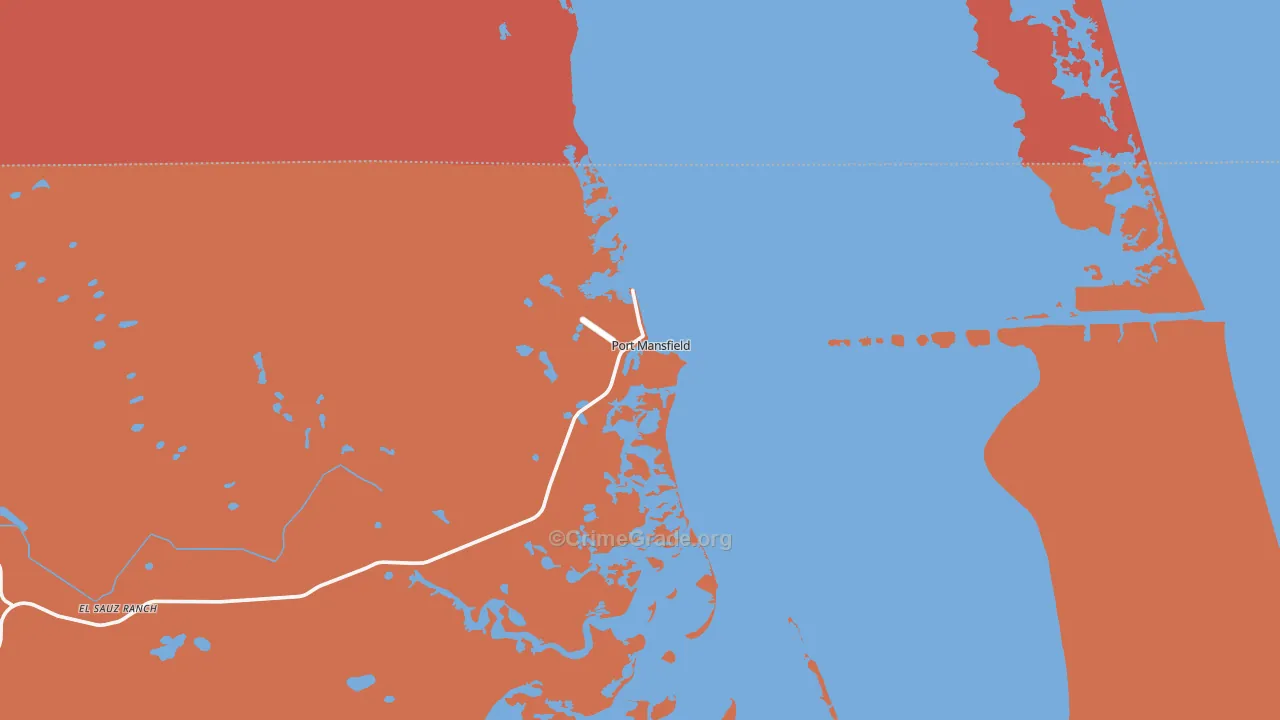 78598, TX Map of Drug-Related Crime Rates
