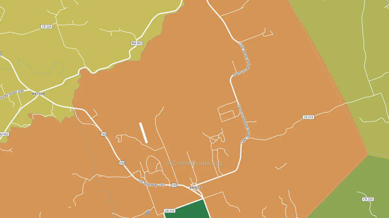 78608, TX Map of Drug-Related Crime Rates