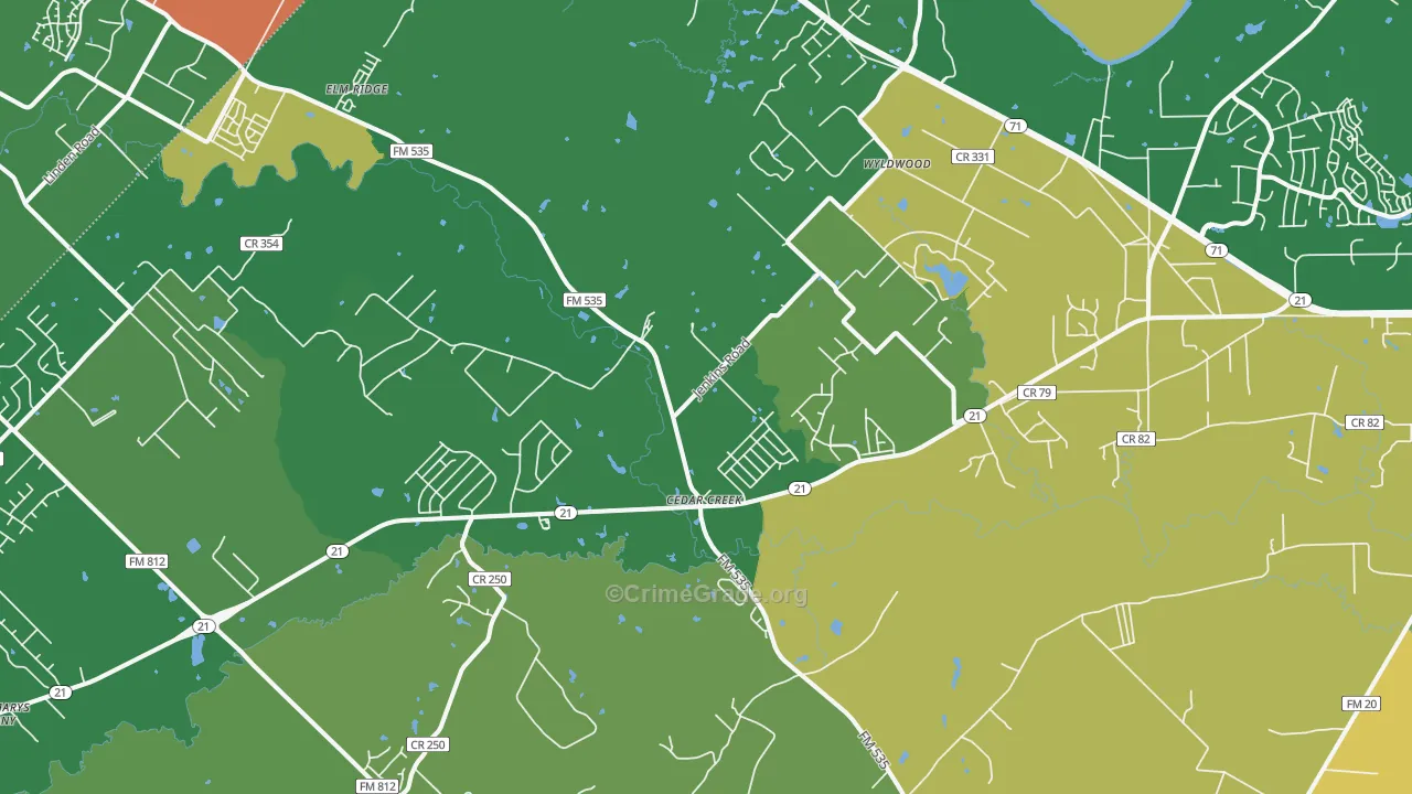 78612, TX Map of Drug-Related Crime Rates