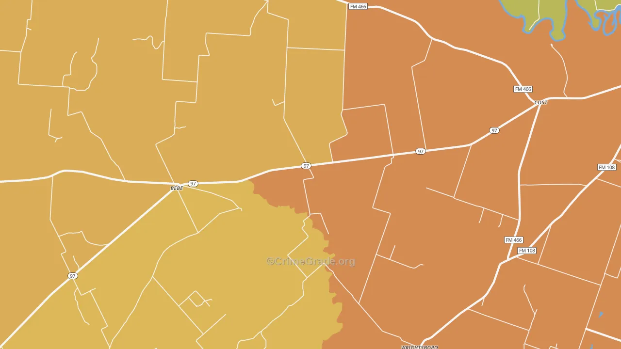 78614, TX Map of Drug-Related Crime Rates