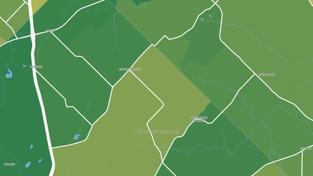 78616, TX Map of Drug-Related Crime Rates