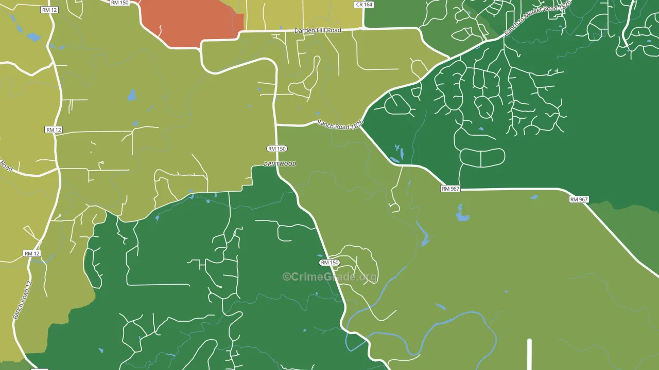 78619, TX Map of Drug-Related Crime Rates
