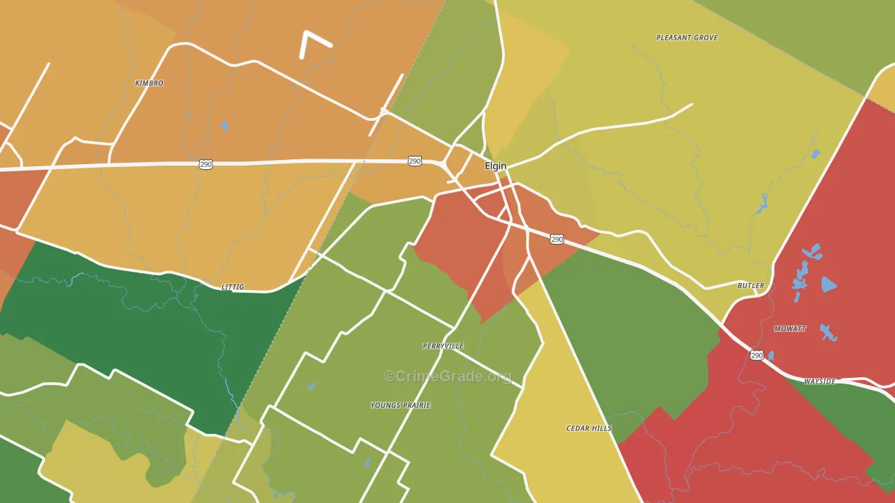 78621, TX Map of Drug-Related Crime Rates