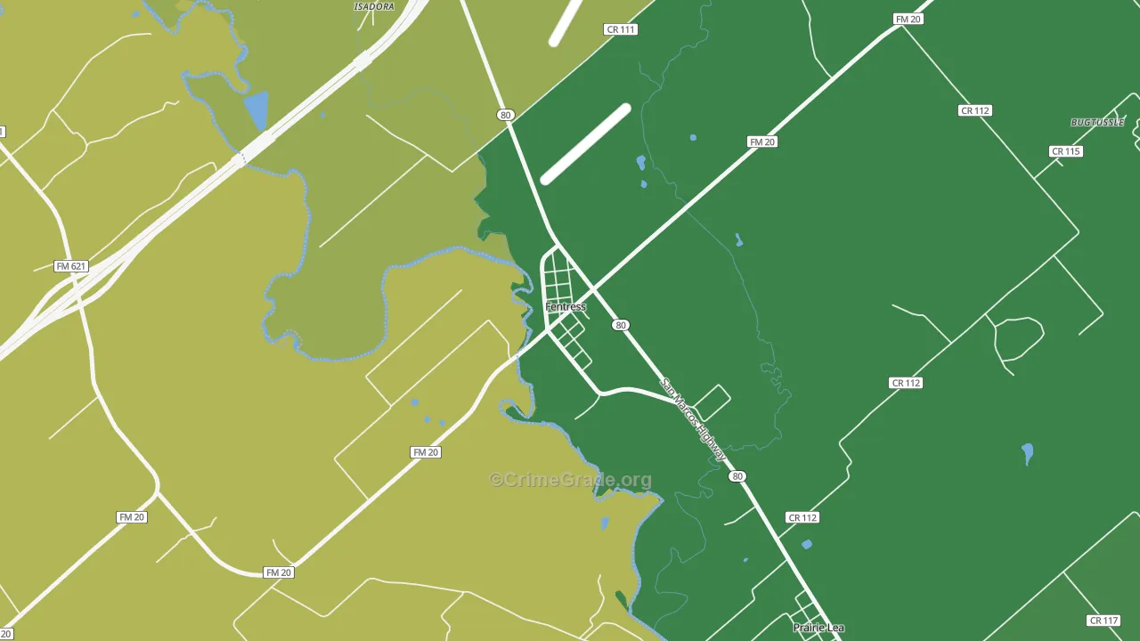 78622, TX Map of Drug-Related Crime Rates