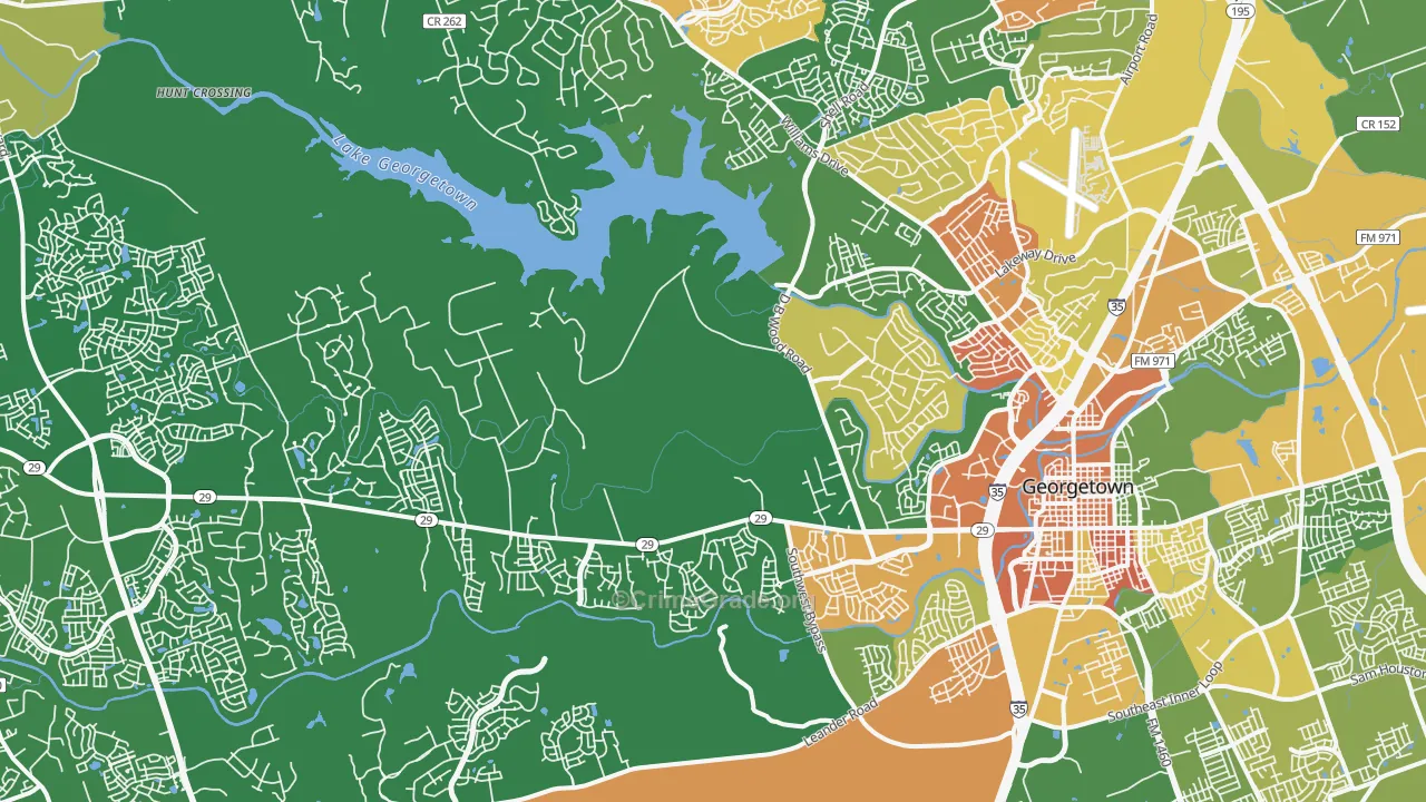 78628, TX Map of Drug-Related Crime Rates
