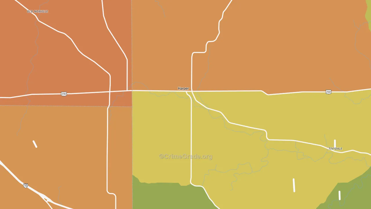 78631, TX Map of Drug-Related Crime Rates