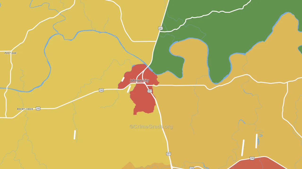 78636, TX Map of Drug-Related Crime Rates