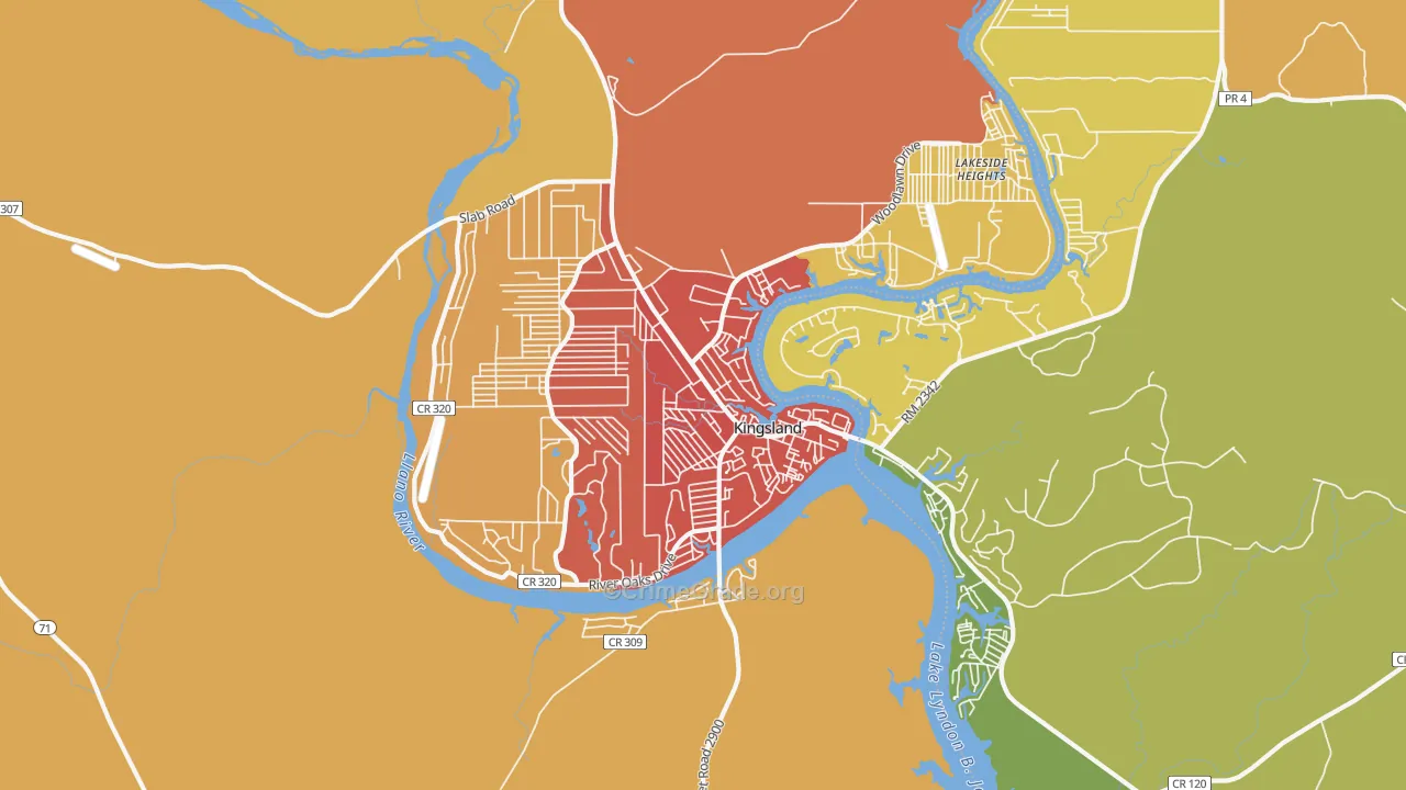 78639, TX Map of Drug-Related Crime Rates