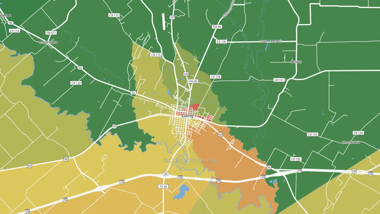 78648, TX Map of Drug-Related Crime Rates