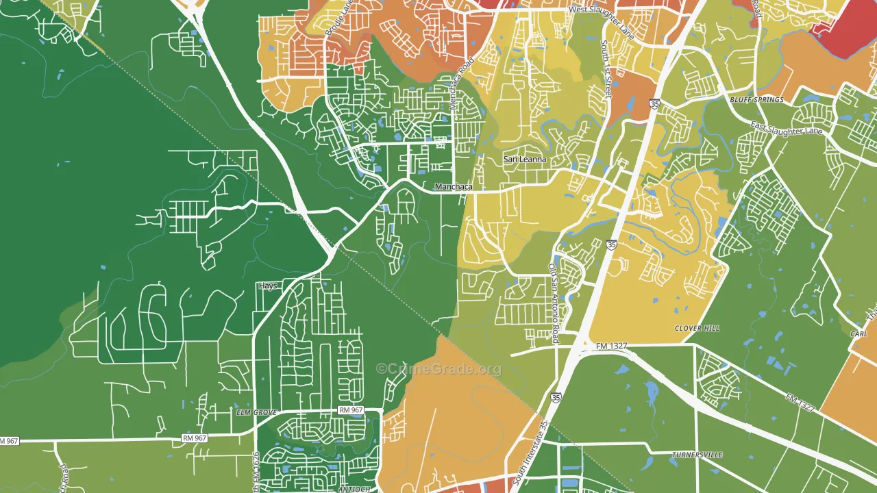 78652, TX Map of Drug-Related Crime Rates