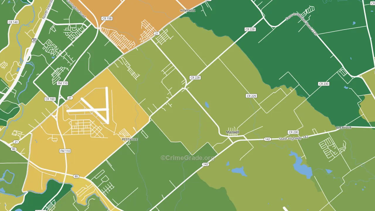 78656, TX Map of Drug-Related Crime Rates