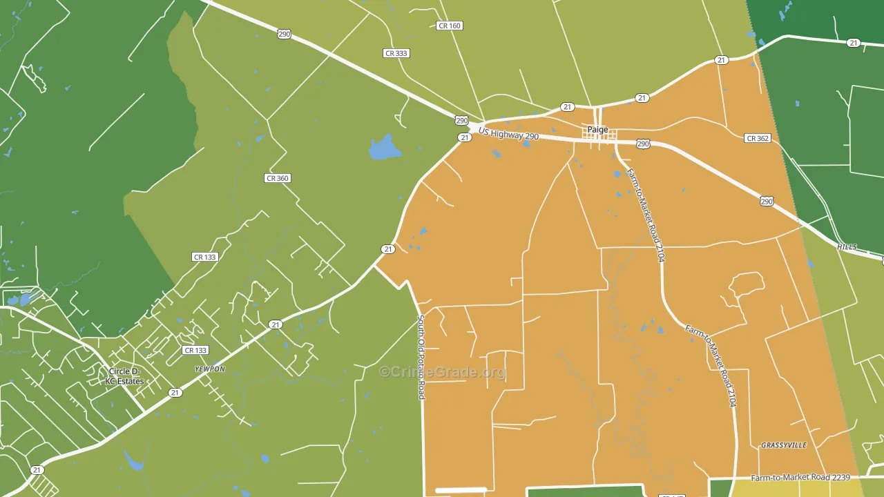 78659, TX Map of Drug-Related Crime Rates