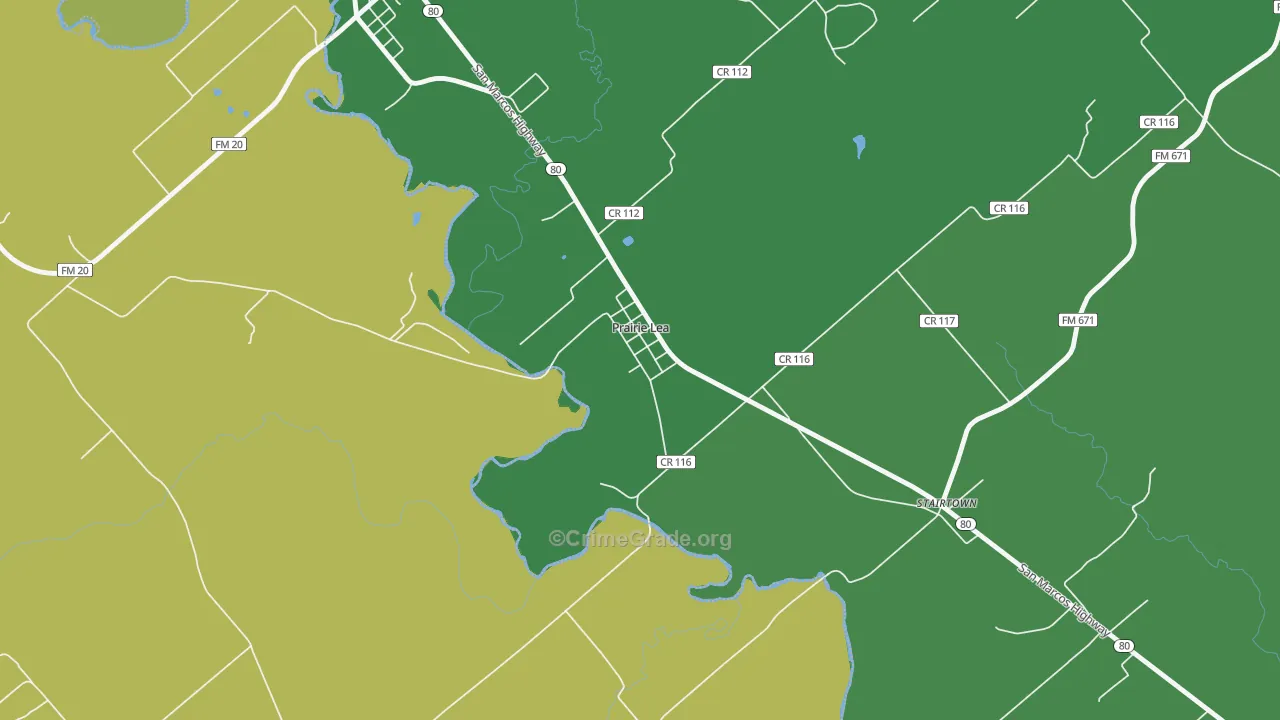 78661, TX Map of Drug-Related Crime Rates
