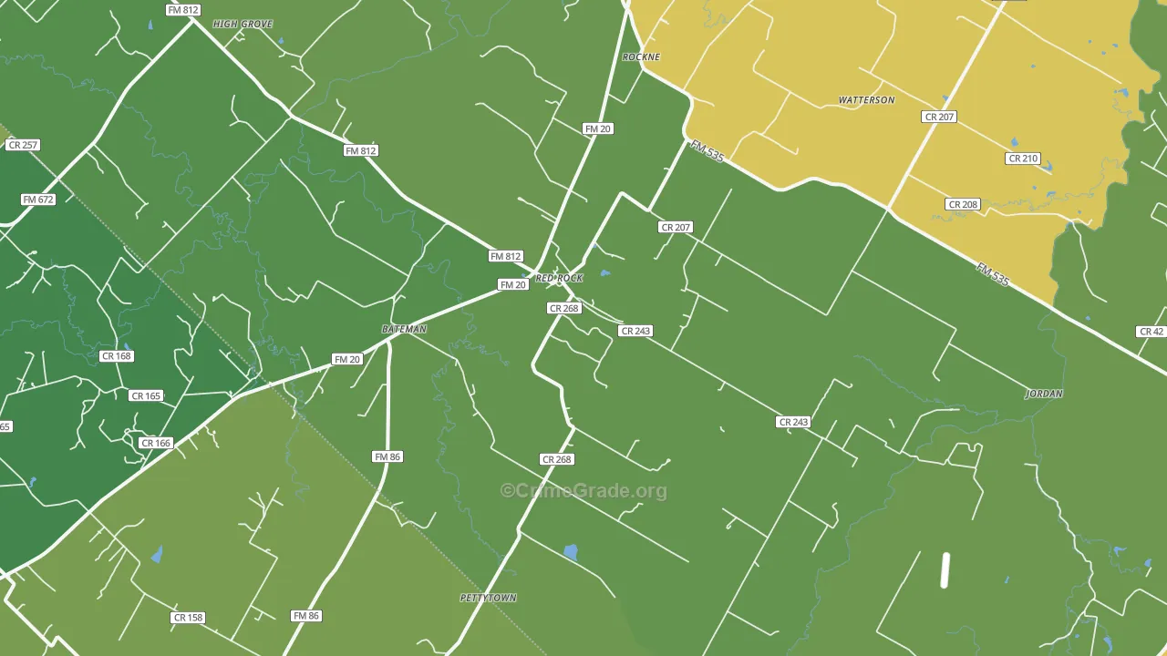 78662, TX Map of Drug-Related Crime Rates
