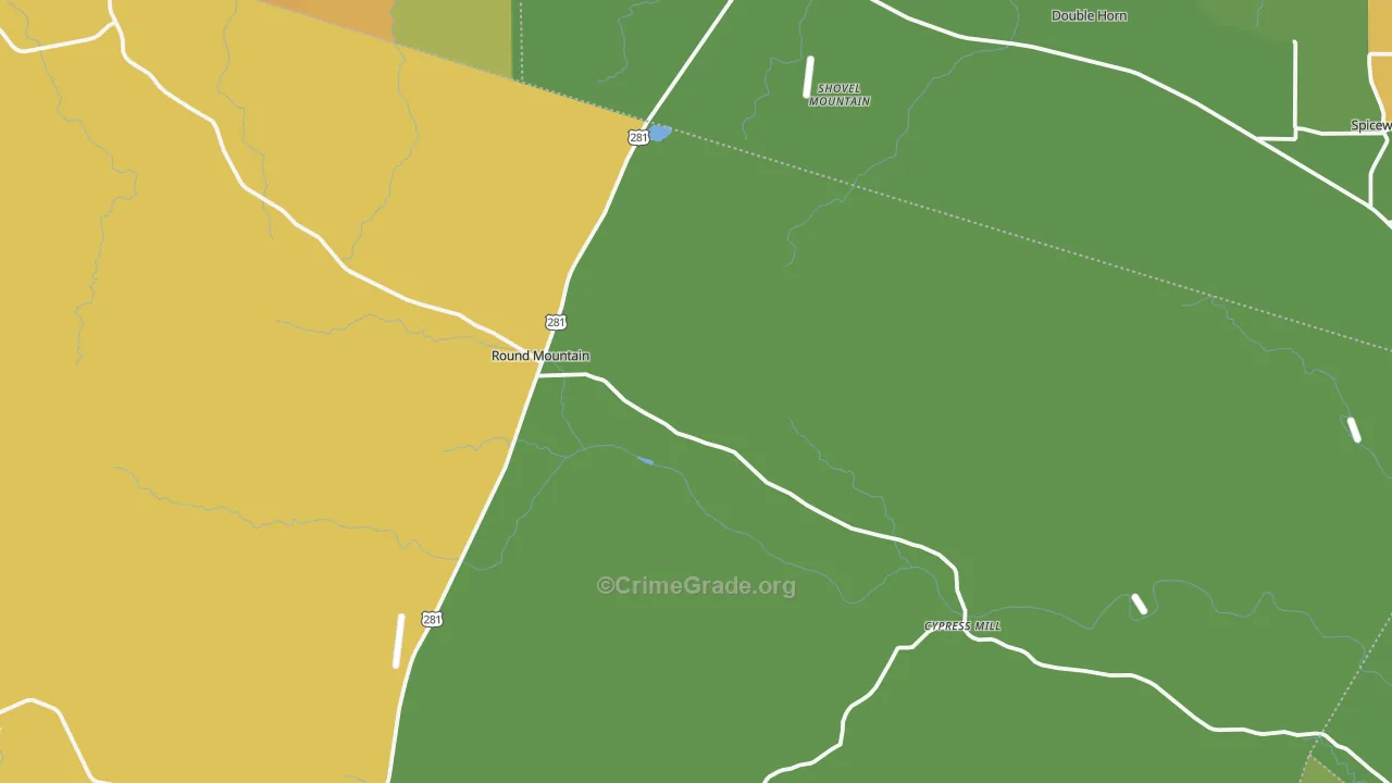 78663, TX Map of Drug-Related Crime Rates