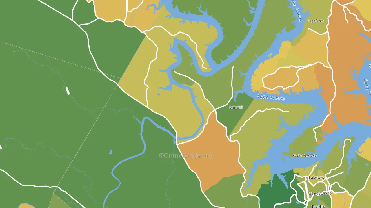 78669, TX Map of Drug-Related Crime Rates