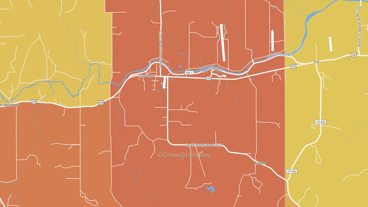 78671, TX Map of Drug-Related Crime Rates