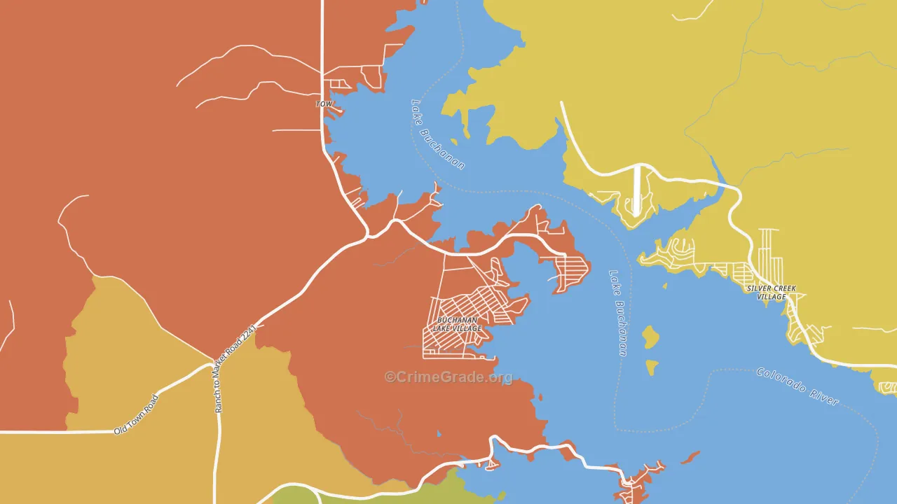78672, TX Map of Drug-Related Crime Rates