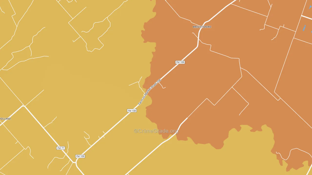 78677, TX Map of Drug-Related Crime Rates