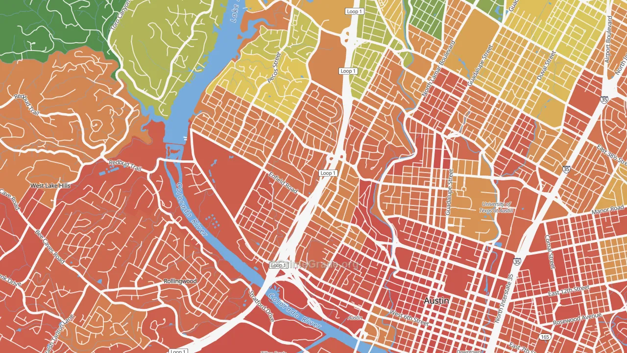 78703, TX Map of Drug-Related Crime Rates