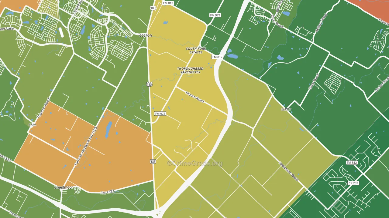 78719, TX Map of Drug-Related Crime Rates