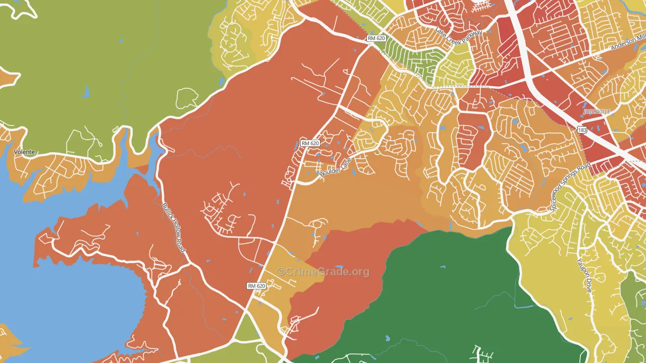78726, TX Map of Drug-Related Crime Rates