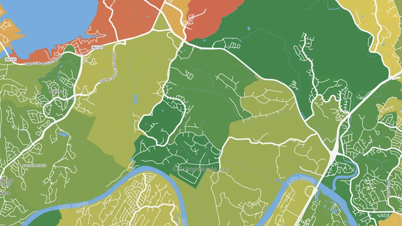 78730, TX Map of Drug-Related Crime Rates