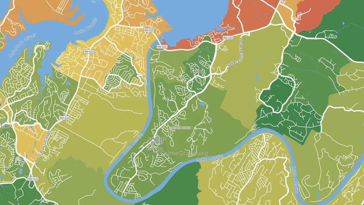 78732, TX Map of Drug-Related Crime Rates