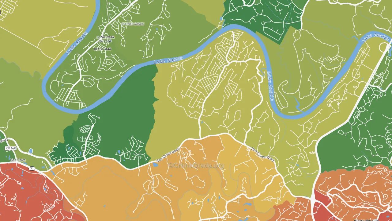 78733, TX Map of Drug-Related Crime Rates