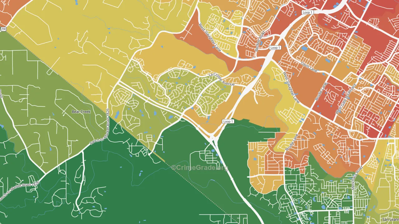 78739, TX Map of Drug-Related Crime Rates